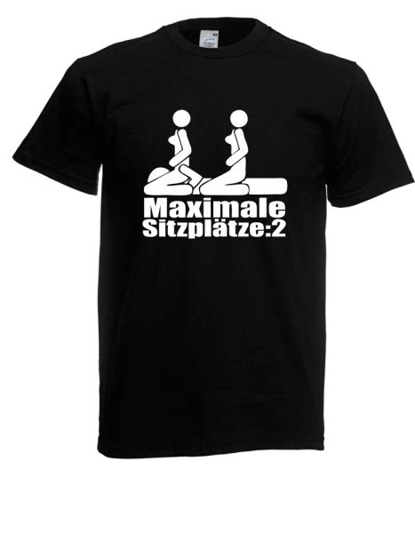 

mens t-shirt max 2 seats up to 5xl (fun/fun), White;black