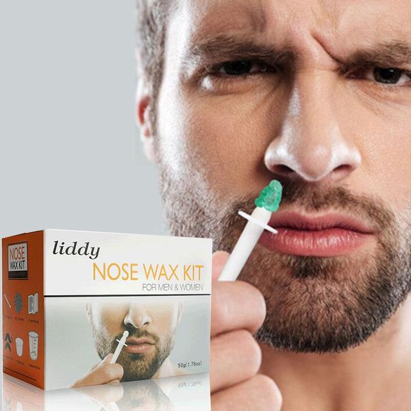 

1set painless nose hair removal wax kit men women cream beans cleaning beauty tool electric & ear trimmers