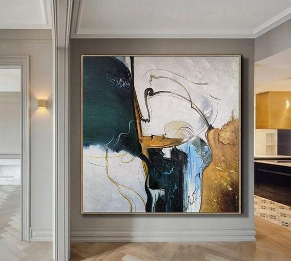 

paintings abstract painting minimalist large green beige wall canvas