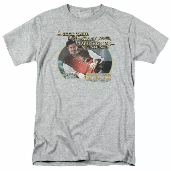 

xena warrior princess a good thief t shirt mens licensed classic tv sport gray, White;black