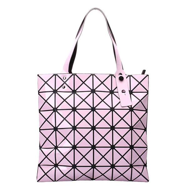 

2022 new bag female lingge hand street trend geometry 6 * 6 niche pvc tote