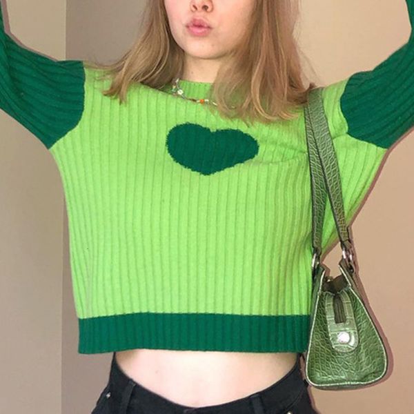 

women's sweaters harajuku embroidered knitted woman's sweater y2k standard love match streetwear casual vintage autumn y7ic, White;black