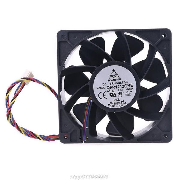

qfr1212ghe-pwm 4p 12v 2.7a 12038 server cooling fan for miner m11 21 dropship lappads