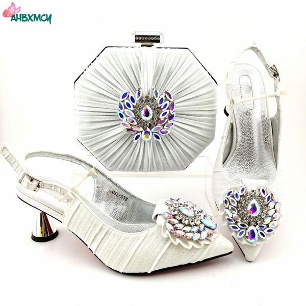 

dress shoes 2022 spring coming italian mature women and bag set in white color specials design pumps for party, Black