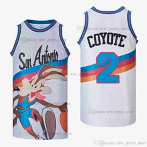 

college basketball wears movie sanantonio #2 coyote basketball jersey custom diy design stitched college baskeball jerseys, Black