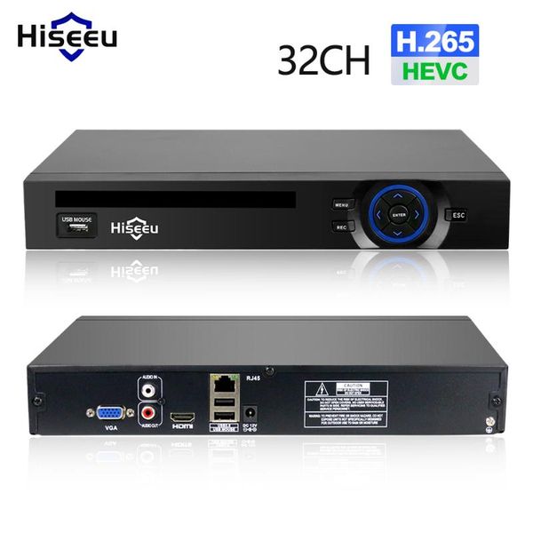 

hiseeu 2hdd 25ch 5mp 32ch 1080p 8ch 4k cctv h.264/h.265 nvr dvr network video recorder onvif 2.0 for ip camera 2 sata xmeye p2p kits, Black;white