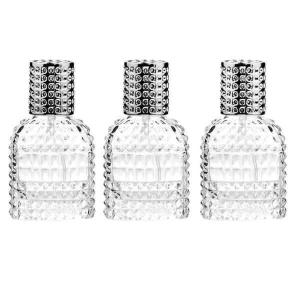 

storage bottles & jars 3pcs 30ml perfume glass refillable atomizer spray type empty