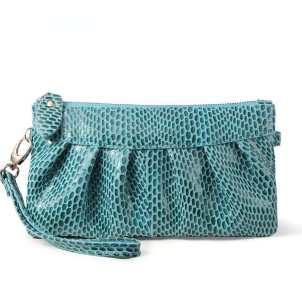 

evening bags fashion serpentine women's bag genuine leather small soft hand day clutches