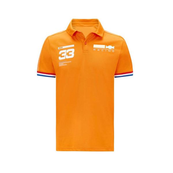 

2021f1 formula one sports lapel polo shirt men's short sleeve t-shirt loose casual large size can be customized