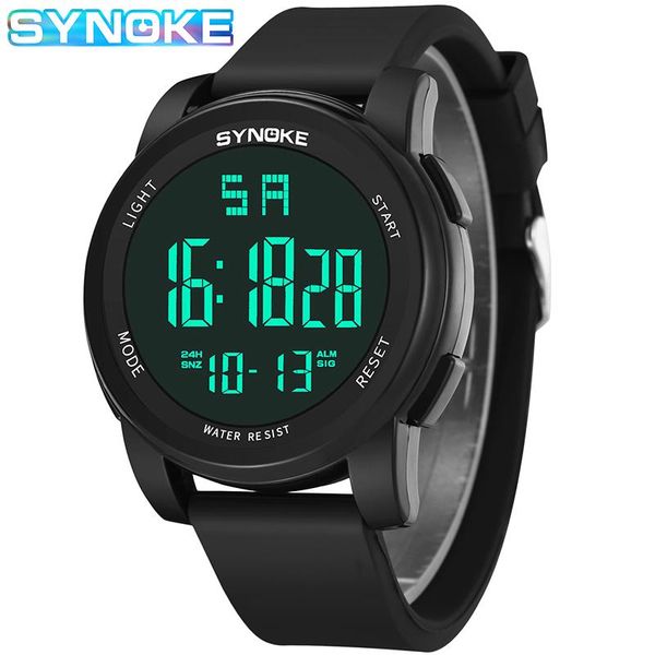 

wristwatches military watch men led digital watches simple big dial wristwatch man clock waterproof silicone sport for montre homme, Slivery;brown