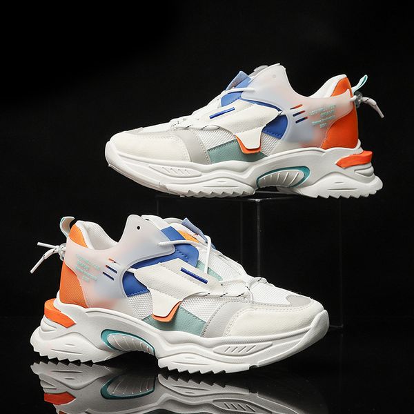 

spring autumn mens trainers casual shoes fashion white comfortable men platform shoes casual breathable mesh chunky sneakers men