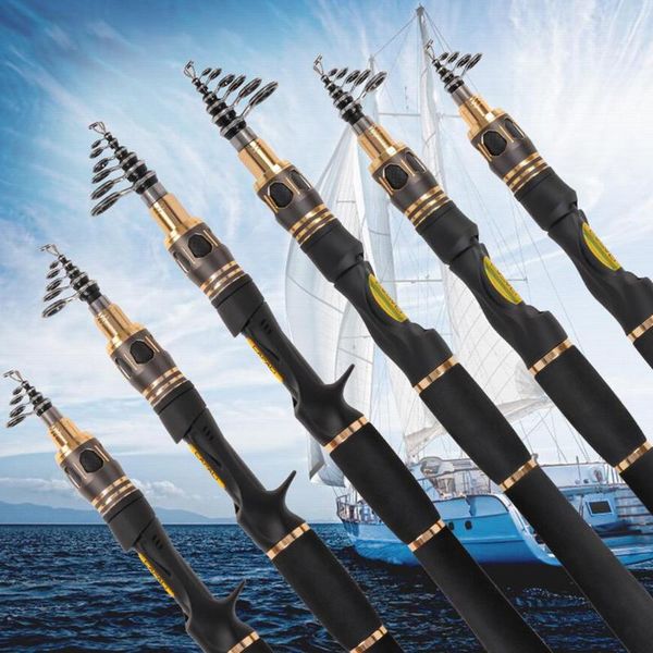 

folding spinning rod traveling fishing ultralight carbon fiber pole boat rods