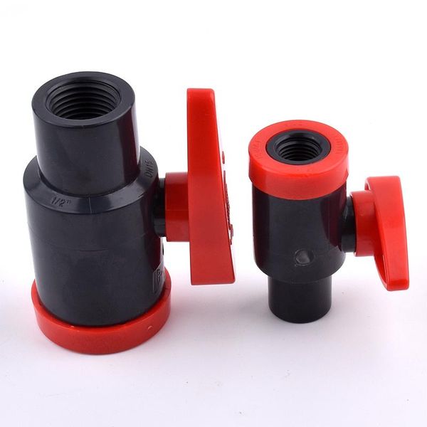 

watering equipments 1pc 1/4"~1/2" female thread upvc pipe ball valve aquarium fish tank connector pvc oxygen irrigation system fit