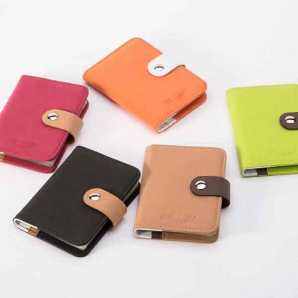 

card holders men women function 24 bits leather holder case wallet business passport bag id, Brown;gray