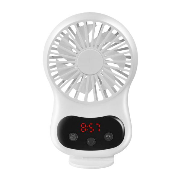 

electric fans usb time display handheld rechargeable desktravel portable mini fan