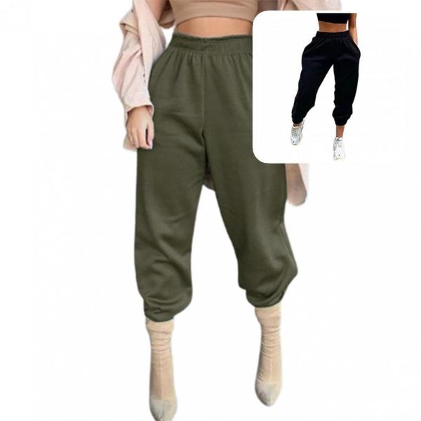 

women's pants & capris trendy sports trousers hip hop ultra soft patchwork color women gym casual sweatpants, Black;white