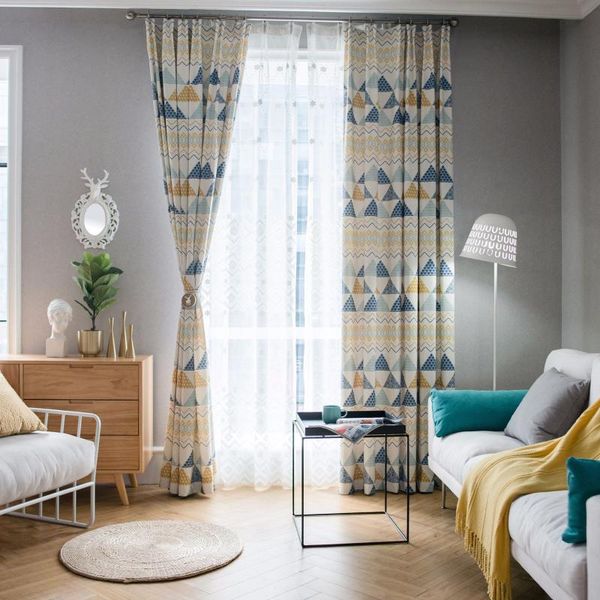 

modern simple geometric curtain polyester cotton printing curtains for living dining room bedroom fancy & drapes