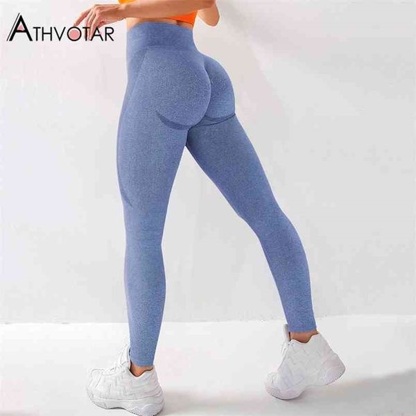 

leggings women fitness high waist push up leggins running seamless gym legging mujer 210925, Black