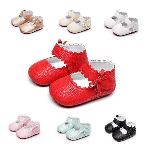 

spring 0-18m baby girl bow buckle princess shoes mary jane flats soft sole pu leather infant toddler first walkers