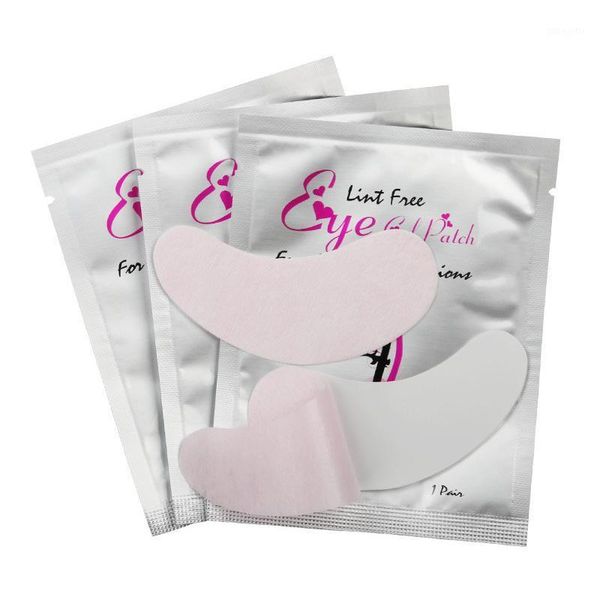

pairs eyelash pad gel patch grafting eyelashes under pink film eye patches paper sticker wraps women makeup tools1