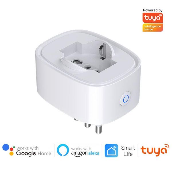 

smart power plugs tuya wifi plug socket italy standard 16a monitor timing function app control outlet with alexa google home