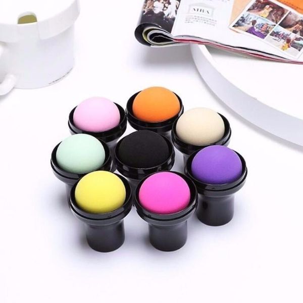 

sponges, applicators & cotton 1pc colorful mushroom head cosmetic puff powder with storage box, professional makeup foundation bb cream spon