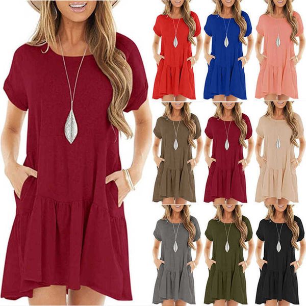 

selling women's pocket swing medium length dress, Black;gray