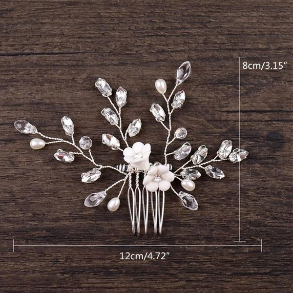

hair clips & barrettes bride comb women flower jewelry handmade accessories wedding elegant headpieces, Golden;silver
