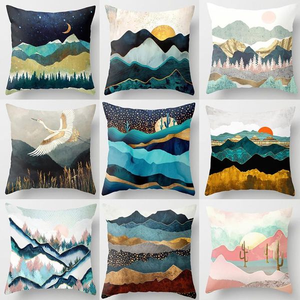

cushion/decorative pillow #40 geometric print cases linen sofa cushion cover home decor core year decorative pillows for