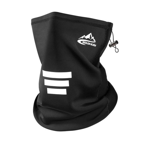 

winter adjustable elasticity thermal neck gaiter windproof warmer balaclava men women breathable outdoor climbing ski face mask cycling caps, Black