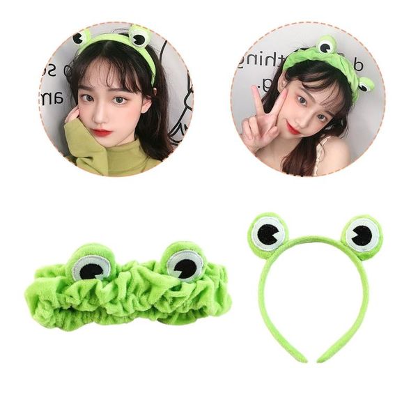 

christmas decorations 2 piece cute frog eye hair hoop and headband bandana set plush wash face turban