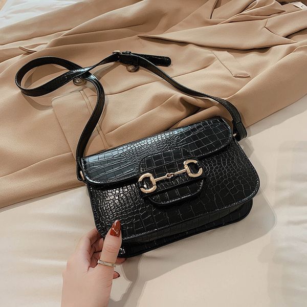 

design handbag bags bag women's 2021 autumn and winter new fashion crocodile pattern single shoulder messenger bag foreign style broadb