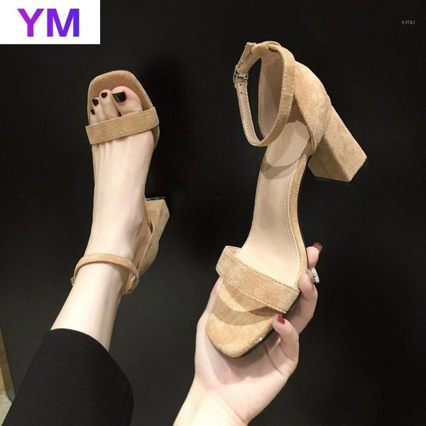 

woman sandals fashion open toe buckle outdoor plus size 34-39 zapatos de mujer tacon tacones altos dress shoes1, Black