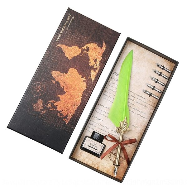 

jt7s feather fountain pens dipped in brush and water water teacher gift set enterprise gift pen