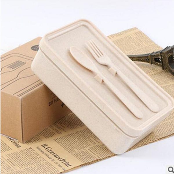 

dinnerware sets tableware double deck with spoon and fork lunchbox square children's