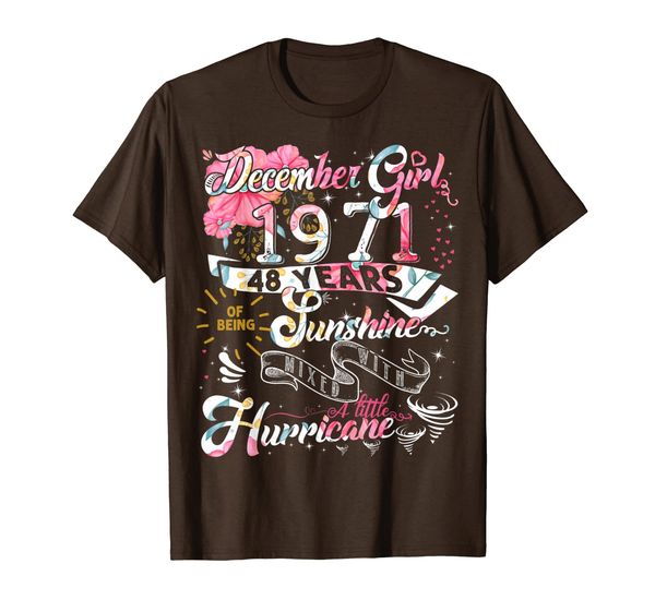 

classic 48th birthday gift men women vintage december 1971 t-shirt, White;black