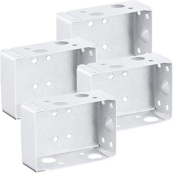 

other home decor 4 pieces blind brackets 2 inch low profile box mounting bracket for headrail (white)