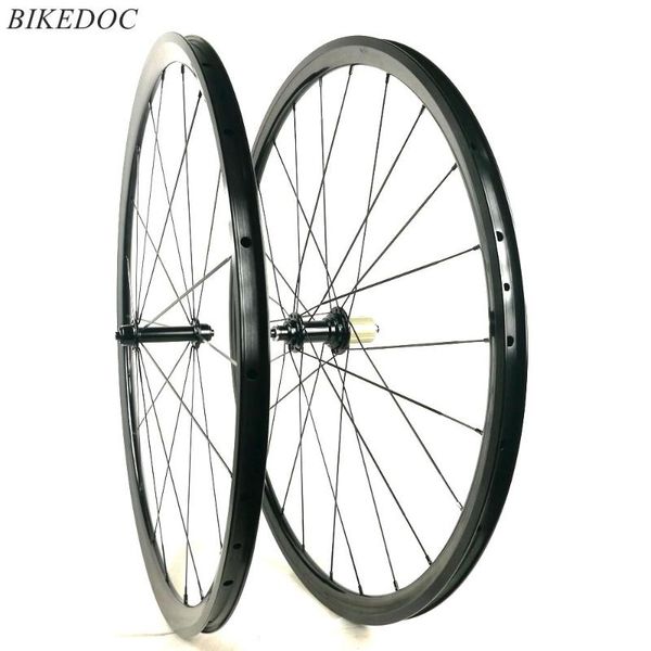 

bike wheels bikedoc anode black 700c alloy light and high performance bicycle wheelset