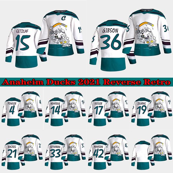 

ryan getzlaf anaheim ducks 2021 reverse retro jersey 14 adam henrique 33 jakob silfverberg 4 cam fowler 36 john gibson hockey jerseys, Black;red