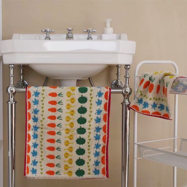 Ins puro toalha de algodão conjunto doméstico banho adulto crianças toalha de rosto espessado absorvente toalha de banho luxo cenoura vegoldabl cx220402