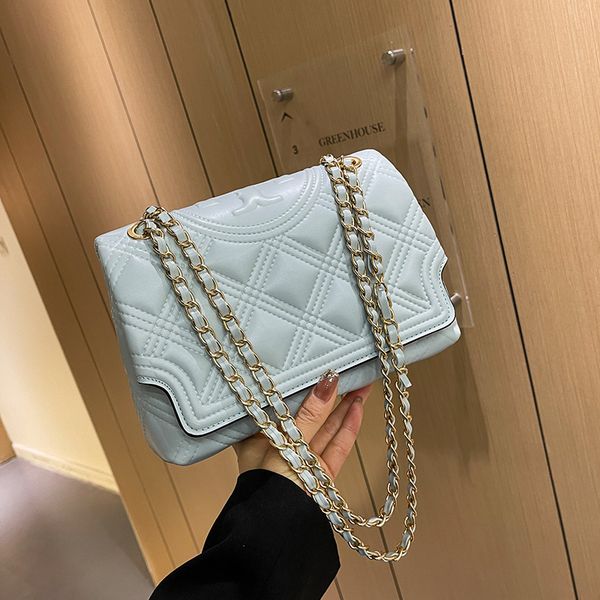 

luxury handbags bag women's new simple and fashionable single shoulder messenger chain s small square bag with diamond lattice embroide
