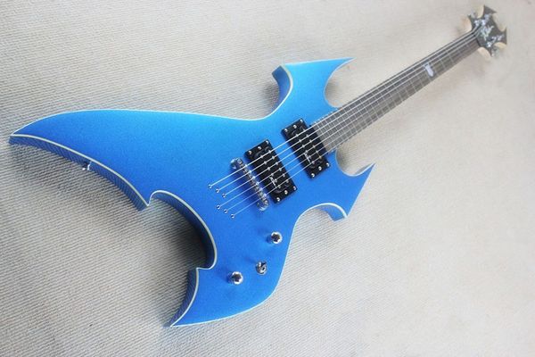 

special-shaped electric guitar metal blue after threading another blue