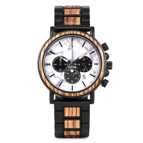 

wristwatches bobo bird wood men's watch for man quartz male wristwatch timepieces chronograph relogio masculinobrand, Slivery;brown