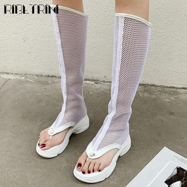 

dress shoes ribetrini fashion female platform wedges zipper leisure hollow out flip flop women sandals 2021 brand, Black