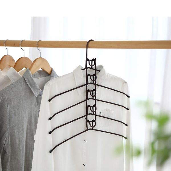 

multi-functional 5 in 1 trouser storage rack anti-slip eva pants shelf closet organizer metal clothes hanger hangers & racks