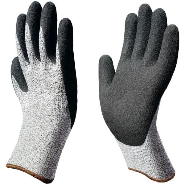 

disposable gloves cut resistant 1 pair, superior grip coating level 5 protection safety gloves, durable breathable for gardening