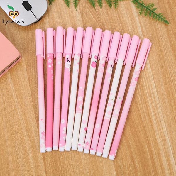 

gel pens 1 pieces lytwtw's stationery cute pink girl flower pen school office kawaii supplies creative gift