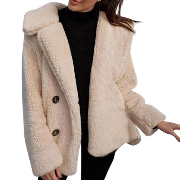 

vogue women winter casual fur jacke warm parka jacket solid outwear coat overcoat outercoat lady thin jackets#g55 women's jackets, Black;brown