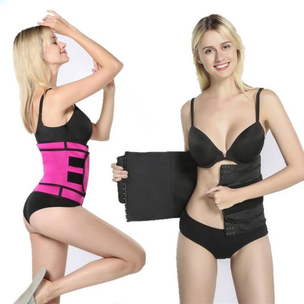 

women's shapers neoprene waist trainer corset for women weight loss sweat trimmer cincher belt workouts girdle slim belly band, Black;white