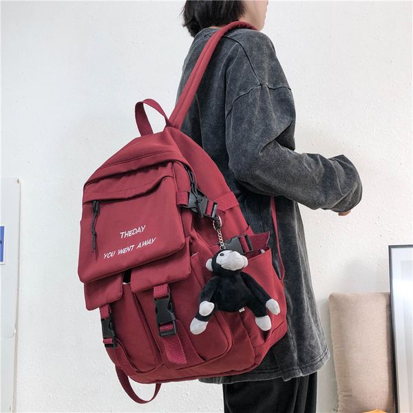leisure college style schoolbag for boys girls japanese and korean version harajuku junior high school students backpack outdoor travel